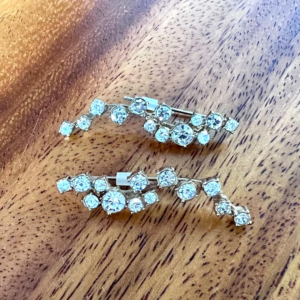 Elegant Silver Crystal Earrings from baublebar